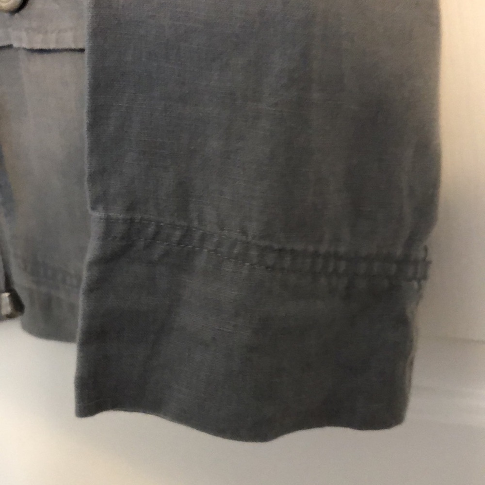 Saint Tropez West Gray Linen Jacket M - Picture 5 of 5
